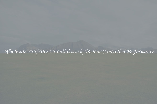 Wholesale 255/70r22.5 radial truck tire For Controlled Performance