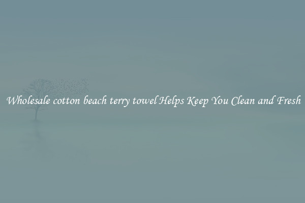 Wholesale cotton beach terry towel Helps Keep You Clean and Fresh