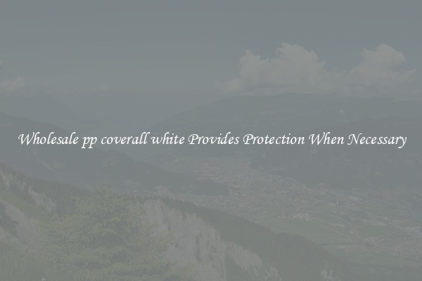 Wholesale pp coverall white Provides Protection When Necessary