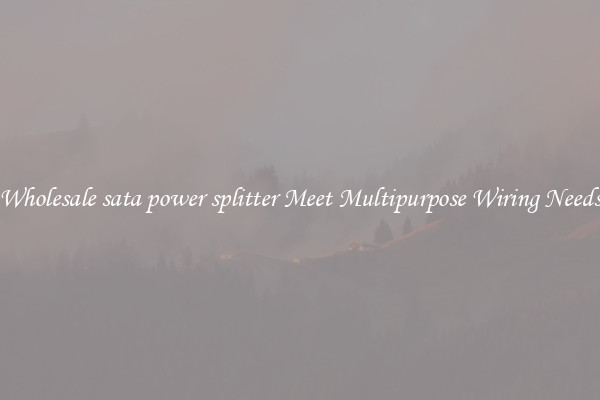 Wholesale sata power splitter Meet Multipurpose Wiring Needs
