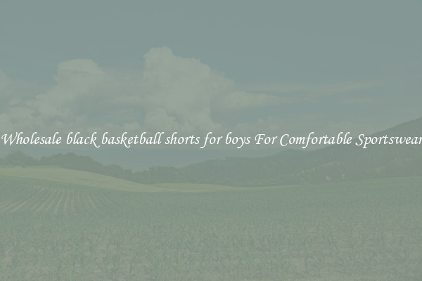 Wholesale black basketball shorts for boys For Comfortable Sportswear