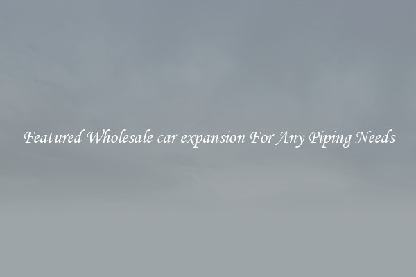 Featured Wholesale car expansion For Any Piping Needs