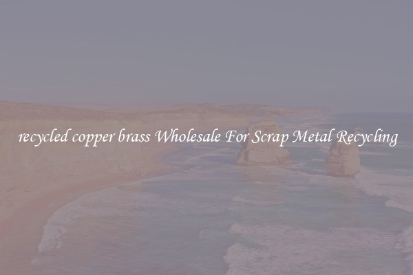 recycled copper brass Wholesale For Scrap Metal Recycling