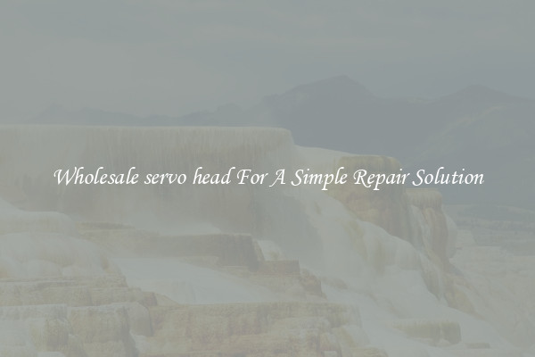 Wholesale servo head For A Simple Repair Solution