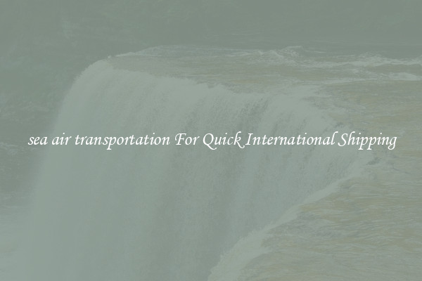 sea air transportation For Quick International Shipping