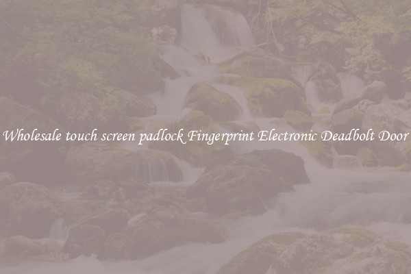 Wholesale touch screen padlock Fingerprint Electronic Deadbolt Door 