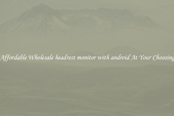 Affordable Wholesale headrest monitor with android At Your Choosing