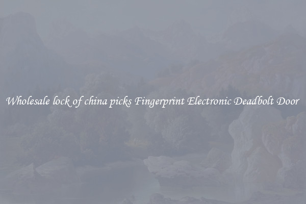 Wholesale lock of china picks Fingerprint Electronic Deadbolt Door 