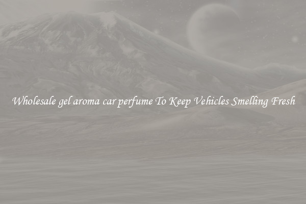 Wholesale gel aroma car perfume To Keep Vehicles Smelling Fresh