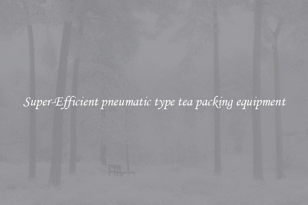 Super-Efficient pneumatic type tea packing equipment