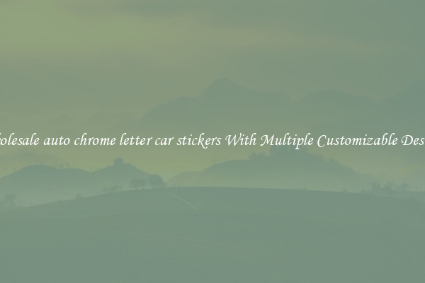 Wholesale auto chrome letter car stickers With Multiple Customizable Designs
